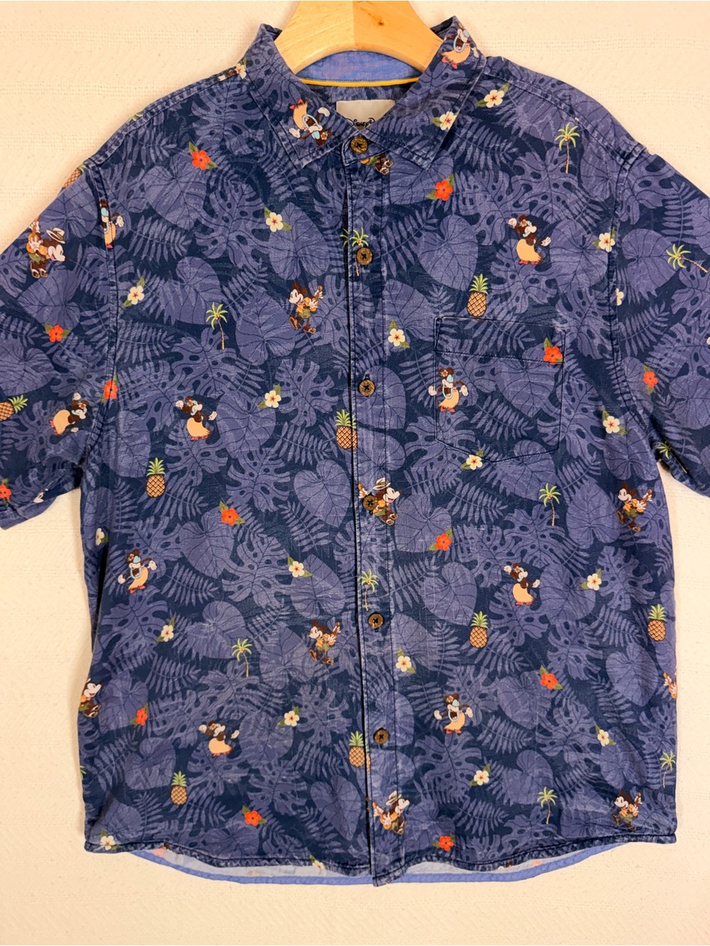 Disney Parks x Tommy Bahama Mickey & Minnie Hawaiian Shirt Silk Blend FLAWED